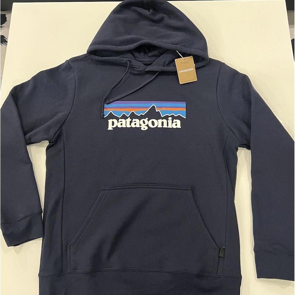 NWT Patagonia Men's P-6 Logo Uprisal Hoody Navy Size S - Picture 2 of 2